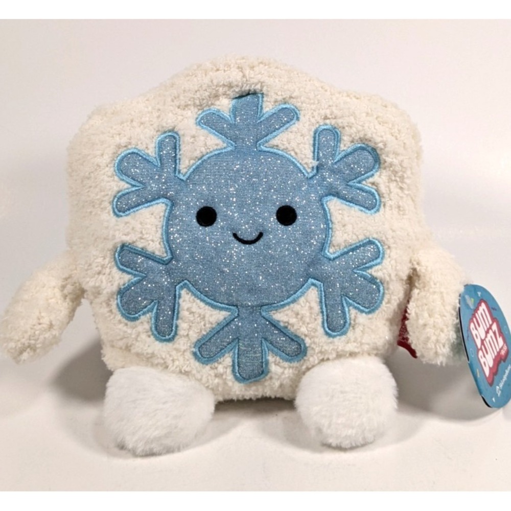 Jazwares Bum Bumz by Russ Shane the Glittery Snowflake 7.5" Plush Ski Lodge Bumz